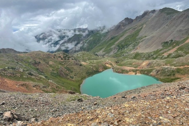 a view of a rocky mountain